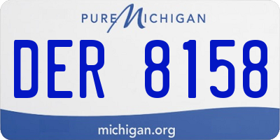 MI license plate DER8158