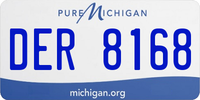 MI license plate DER8168