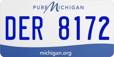 MI license plate DER8172