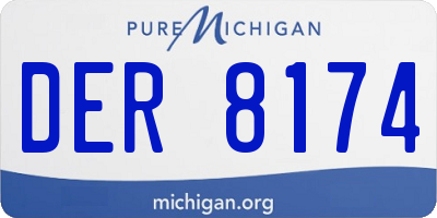 MI license plate DER8174