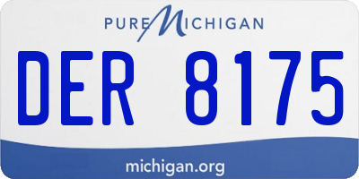 MI license plate DER8175