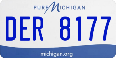 MI license plate DER8177