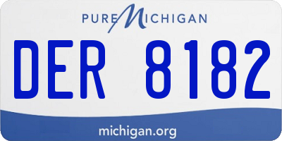 MI license plate DER8182