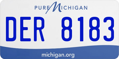MI license plate DER8183