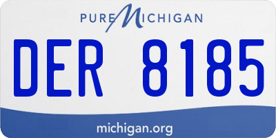 MI license plate DER8185