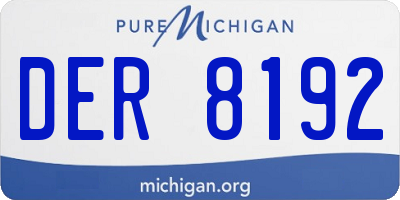 MI license plate DER8192