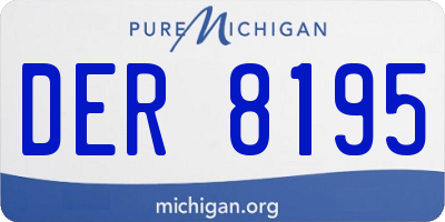 MI license plate DER8195