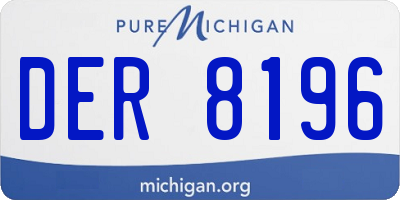 MI license plate DER8196