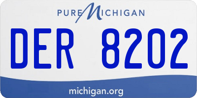 MI license plate DER8202