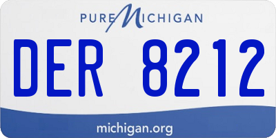 MI license plate DER8212