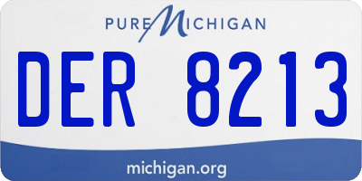 MI license plate DER8213