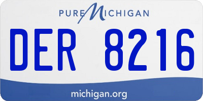 MI license plate DER8216