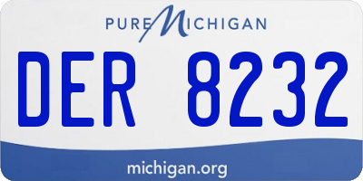 MI license plate DER8232