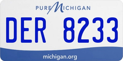MI license plate DER8233