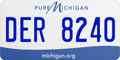 MI license plate DER8240