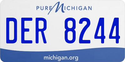 MI license plate DER8244