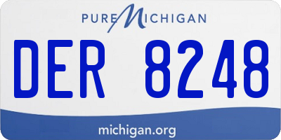 MI license plate DER8248