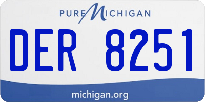MI license plate DER8251