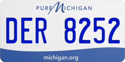 MI license plate DER8252