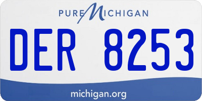 MI license plate DER8253