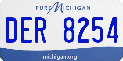 MI license plate DER8254
