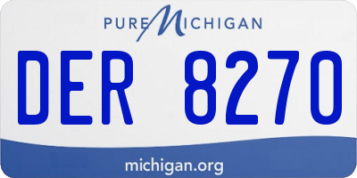 MI license plate DER8270