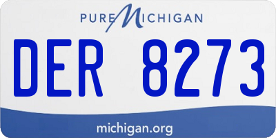 MI license plate DER8273
