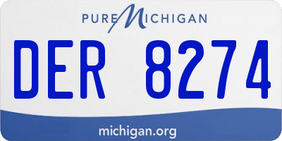 MI license plate DER8274