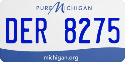 MI license plate DER8275