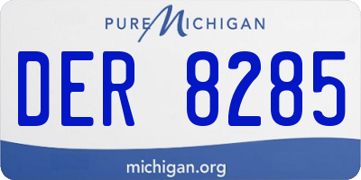 MI license plate DER8285