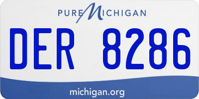 MI license plate DER8286