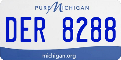 MI license plate DER8288