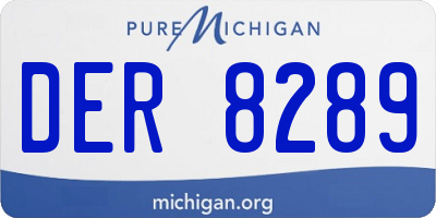 MI license plate DER8289
