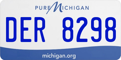 MI license plate DER8298