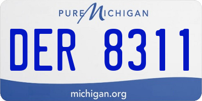 MI license plate DER8311