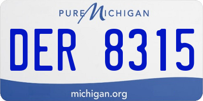 MI license plate DER8315