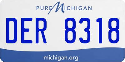 MI license plate DER8318