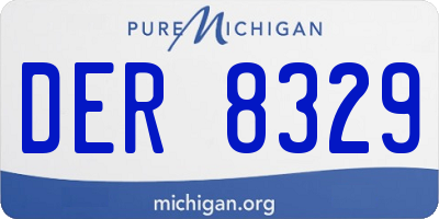 MI license plate DER8329
