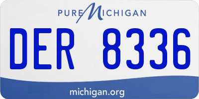 MI license plate DER8336