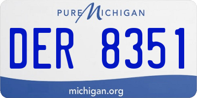 MI license plate DER8351