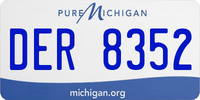 MI license plate DER8352