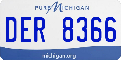 MI license plate DER8366
