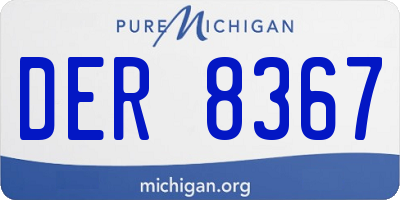 MI license plate DER8367