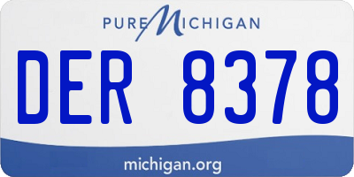 MI license plate DER8378
