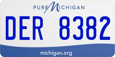 MI license plate DER8382