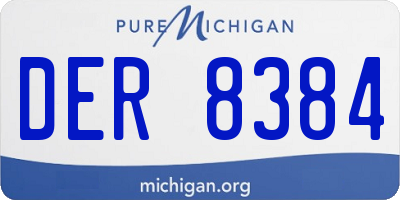 MI license plate DER8384