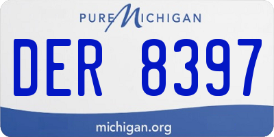 MI license plate DER8397