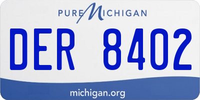 MI license plate DER8402