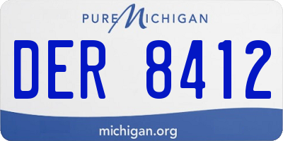 MI license plate DER8412