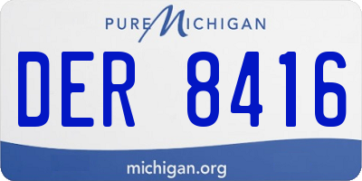 MI license plate DER8416